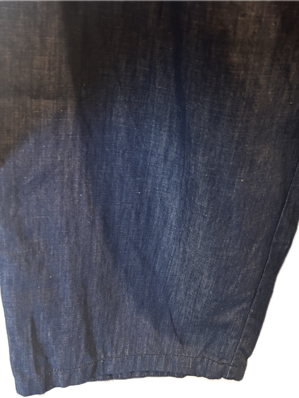 Ruti High-Rise Wide-Leg Trouser Jeans - Dark Blue Chambray-Style, like new - Picture 8 of 14